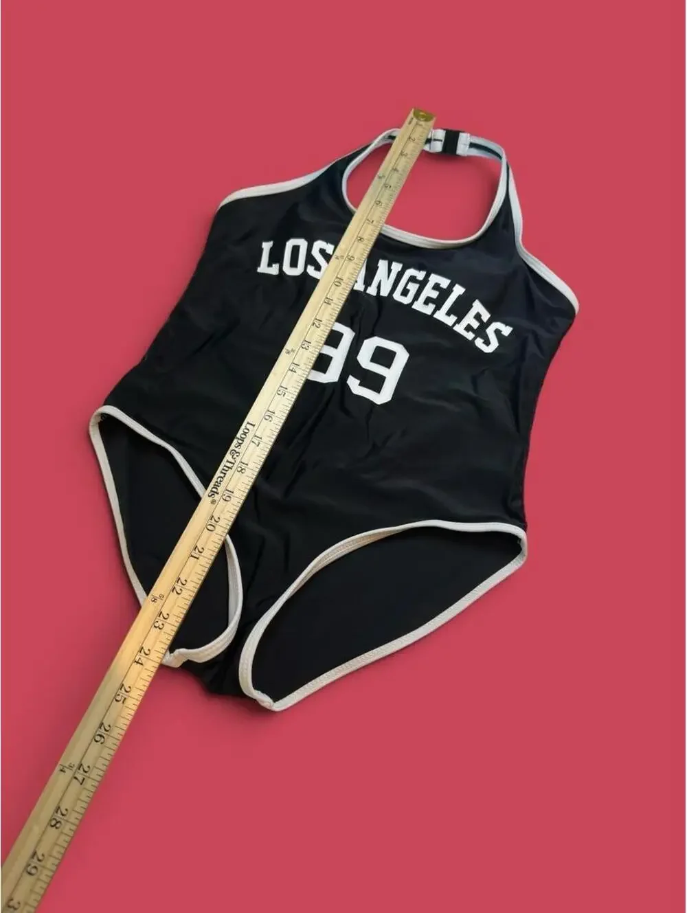 Los Angeles 99 Black & White One Piece Swimsuit Size Small